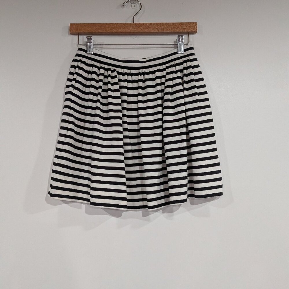BNWT Kate Spade "Skirt the Rules" Striped Skirt Black White Size 12